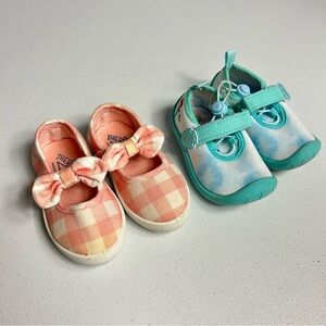 2 Pairs Toddler Shoes Thereabouts Disney Size 5 Girls Baby Used Swimming Shoes